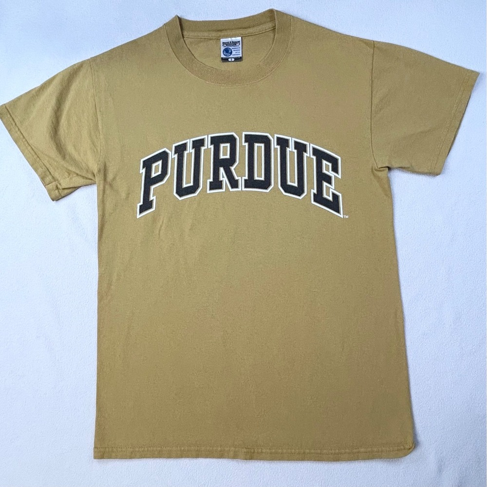 PURDUE University Short Sleeve T-Shirt Mens Small Gold Cotton Steve & Barry's